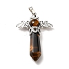 Natural Tiger Eye Pendants G-B033-01P-13-2