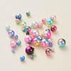 Rainbow Acrylic Imitation Pearl Beads OACR-YW0001-05-7
