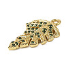 Brass Micro Pave Cubic Zirconia Pendants LS-KK-G534-01B-G-2