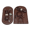 Blank Arch Imitation Leather Crochet Backpack Bag Making Finding Kit PW-WG46563-09-1
