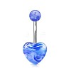 Heart Acrylic Curved Barbell Belly Rings FS-WG8852E-03-3