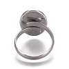Tarnish Resistant 304 Stainless Steel Finger Rings Components X-STAS-E482-18P-2