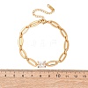 304 Stainless Steel & Cubic Zirconia Link Bracelets SA-CBAF756-06G-2