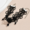 Alloy with Glass Rose Flower Lace Anklets for Women FS-WG36F6D-01-3