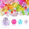 80Pcs 4 Styles Transparent Acrylic Beads MACR-FS0001-61-4