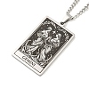 Non-Tarnish 304 Stainless Steel Tarot Pendant Necklaces NJEW-A026-01P-03-2