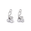 Brass Micro Pave Clear Cubic Zirconia Pendants KK-K351-46E-P-1