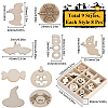 1 Set Halloween Theme Wooden Pendant Decorations WOOD-SC0001-92A-2