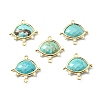 Synthetic Turquoise Connector Charms CE-L022-B05-1