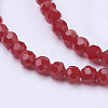Faceted(32 Facets) Glass Beads Strands LS-EGLA-J042-4mm-25-1