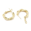 Brass Hoop Earrings EJEW-M260-06G-B-2