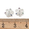 Brass Micro Pave Cubic Zirconia Bead Caps ZIRC-F141-15S-2