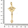 Brass Micro Pave Cubic Zirconia Big Pendants X1-KK-B147-04G-02-3