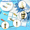 6Pcs 6 Colors Rack Plating Brass Pendants KK-CJ0005-78-3