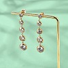 304 Stainless Steel Clear Cubic Zirconia Tassel Stud Earrings EJEW-Z094-01C-G-3