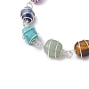 Chakra Theme Mixed Gemstone Beaded Sider Bracelets for Women BJEW-JB11304-3