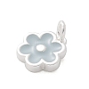 925 Sterling Silver Enamel Flower Charms STER-D300-04S-01-2