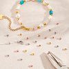   60Pcs 3 Colors Brass Crimp Beads KK-PH0006-32-5