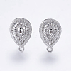 Alloy Stud Earring Findings PALLOY-F201-04-2