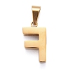 Ion Plating(IP) 304 Stainless Steel Letter Pendants STAS-H127-F-G-2