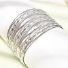 37.5MM 304 Stainless Steel Textured Multi-Strand Wide Cuff Bangles for Women SA-CBAB767-28P-1