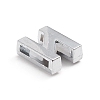 Alloy Slide Charms ALRI-WH0005-09N-P-2