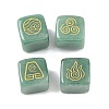 4Pcs 4 Styles Natural Green Aventurine Display Decorations G-F786-03A-05-1