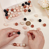 50Pcs 5 Colors Food Grade Eco-Friendly Silicone Focal Beads SIL-PH0001-27-3