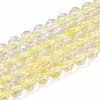 Crackle Transparent Glass Beads Strands X1-GLAA-N063-8mm-08-1
