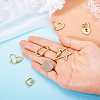 Brass Micro Pave Clear Cubic Zirconia Screw Carabiner Lock Charms ZIRC-TA0001-13G-5