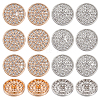 16Pcs 2 Colors 1-Hole Zinc Alloy Rhinestone Shank Buttons BUTT-GA0001-38-1
