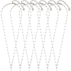 6Pcs 304 Stainless Steel Paperclip Chain Necklaces NJEW-SC0001-57B-P-7