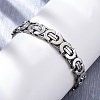 304 Stainless Steel Byzantine Chain Bracelets for Women Men BJEW-R018-22P-02-5