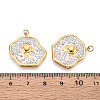 304 Stainless Steel and Polymer Clay Crystal Rhinestone Pendants STAS-T069-60G-3