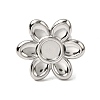 Adjustable 304 Stainless Steel Open Cuff Ring Components STAS-P403-01H-P-2