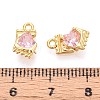 Brass Micro Pave Cubic Zirconia Charms KK-N263-96C-G-3