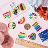 SUNNYCLUE 20Pcs 10 Style Pride Style & Rainbow Color Printed Acrylic Pendants SACR-SC0001-23-3