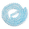 Transparent Crackle Baking Paint Glass Beads Strands LS-DGLA-T003-01B-06-2