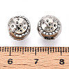 Alloy Rhinestone European Beads FIND-N009-08P-3
