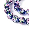 Handmade Foil Glass Beads Strands FOIL-N033-04B-3