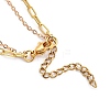 Brass Double Layer Necklaces NJEW-JN03049-5
