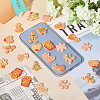 40Pcs 10 Styles Christmas Theme Opaque Resin Imitation Biscuit Decoden Cabochons RESI-CA0001-75-5