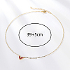 Golden Brass Heart Pendant Necklace for Women WZ0134-3-1-2