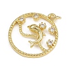 Brass Micro Pave Cubic Zirconia Pendants KK-Z123-12G-2