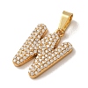 304 Stainless Steel Micro Pave Clear Cubic Zirconia Pendants CU-CBA703A-05G-W-2