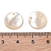 Natural White/Black Shell Carved Pendants SSHEL-D084-01B-3