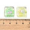 10Pcs Printed Transparent Acrylic Beads AC-CBA36B6-03-3