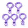 Opaque Solid Color Bulb Shaped Plastic Push Gate Snap Keychain Clasp Findings LS-KY-T021-01H-1