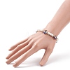 Glass Pearl & Star Beaded Stretch Bracelet for Women BJEW-JB08389-3