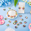 25Pcs Polymer Clay Heart & CCB Square Frame Links Connector Charms CLAY-TADJ0001-05-6